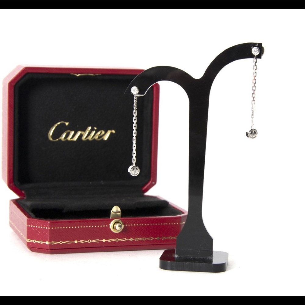 Cartier love dangle earings with diamond